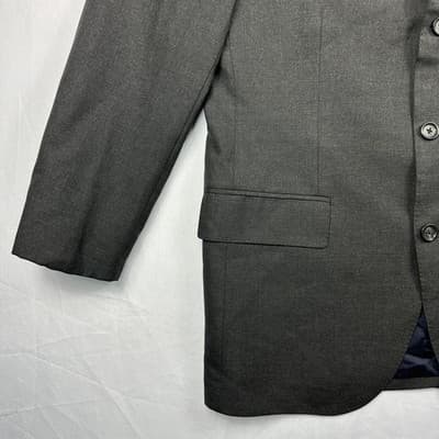 J.Crew Aldridge Suit Jacket Men 40R Charcoal Gray Loro Piana Italian Wool Blazer - Thumbnail 5