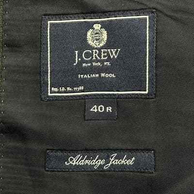 J.Crew Aldridge Suit Jacket Men 40R Charcoal Gray Loro Piana Italian Wool Blazer - Thumbnail 7