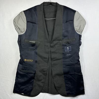 J.Crew Aldridge Suit Jacket Men 40R Charcoal Gray Loro Piana Italian Wool Blazer - Thumbnail 6