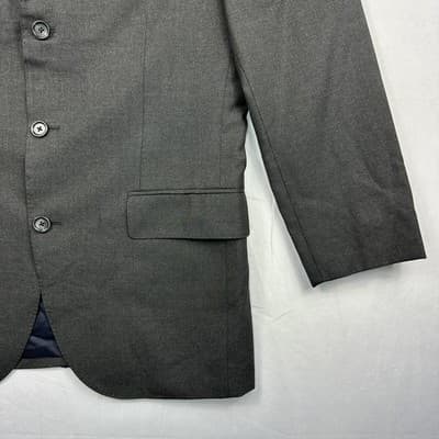 J.Crew Aldridge Suit Jacket Men 40R Charcoal Gray Loro Piana Italian Wool Blazer - Thumbnail 4