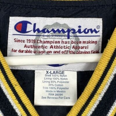 Champion Michigan Pullover Windbreaker Mens XL Navy Blue Spellout Vintage 90s - Thumbnail 8