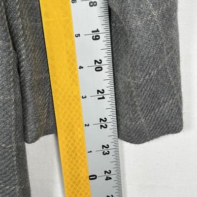 H. Freeman Mens 44 R Grey Windowpane Plaid Wool Sport Coat Blazer Made USA 44R - Thumbnail 9