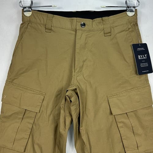 NEW Bylt Cargo Pants Mens 30 x 32 Brown Ripstop Tactical Utility Hiking Outdoor - Thumbnail 2