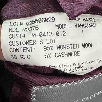 Hickey Freeman Vanguard Blazer 38 R Mens Wool Cashmere Plaid Sport Coat Grey - Thumbnail 6