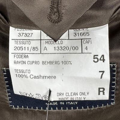 Canali 100% Cashmere Blazer Brown 44R Suit Jacket Sport Coat Loro Piana Italy - Thumbnail 9