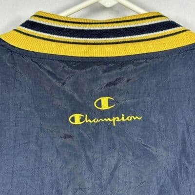 Champion Michigan Pullover Windbreaker Mens XL Navy Blue Spellout Vintage 90s - Thumbnail 9