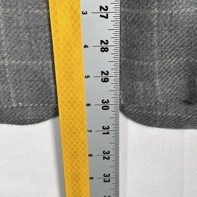 H. Freeman Mens 44 R Grey Windowpane Plaid Wool Sport Coat Blazer Made USA 44R - Thumbnail 8