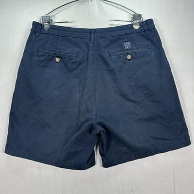 Cuffy's of Cape Cod Mens 36 Shorts Navy Blue Classic Chino Casual Cotton 8” - Thumbnail 2