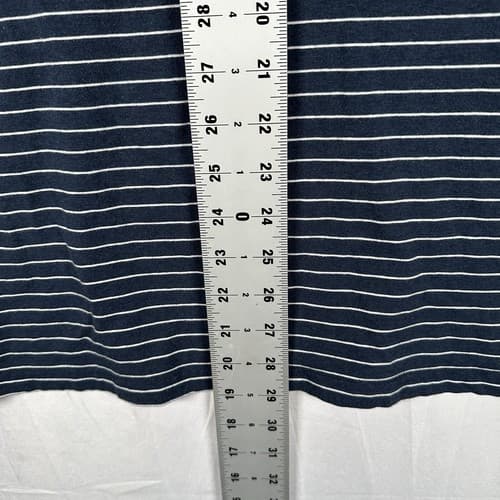 TASC Performance Polo Shirt Mens 2XL Navy Blue Striped Cotton Bamboo Stretch - Thumbnail 8