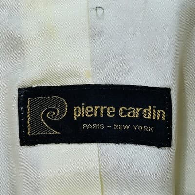 Vintage Pierre Cardin Mens 40 L Plaid Blazer Tan Red 2-Button Sport Coat - Thumbnail 6