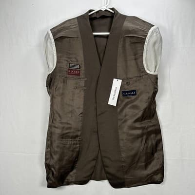 Canali 100% Cashmere Blazer Brown 44R Suit Jacket Sport Coat Loro Piana Italy - Thumbnail 4