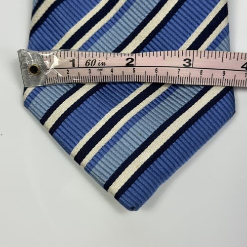DONALD TRUMP Mens Silk Necktie Blue Striped Tie Signature Collection 3.75” x 59” - Thumbnail 8