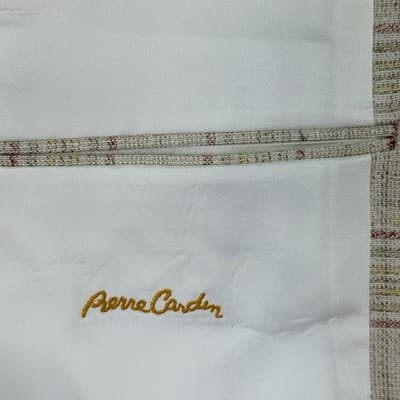 Vintage Pierre Cardin Mens 40 L Plaid Blazer Tan Red 2-Button Sport Coat - Thumbnail 8