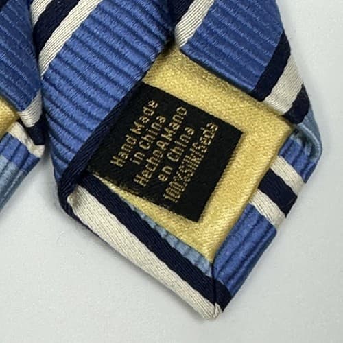 DONALD TRUMP Mens Silk Necktie Blue Striped Tie Signature Collection 3.75” x 59” - Thumbnail 7