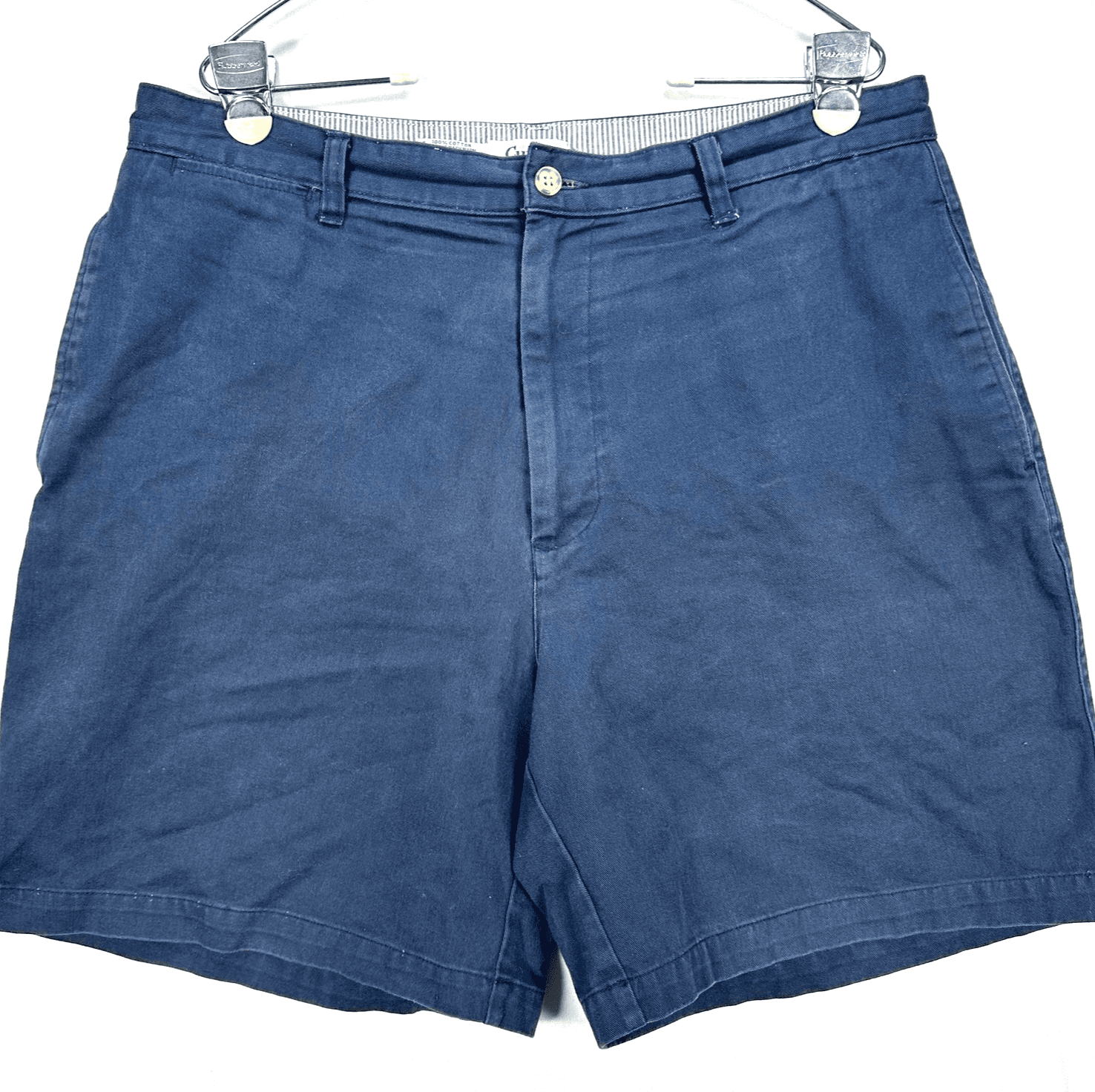Cuffy's of Cape Cod Mens 36 Shorts Navy Blue Classic Chino Casual Cotton 8”
