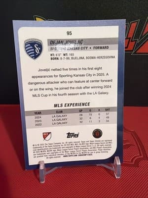 2025 Topps Chrome MLS - Dejan Jovelic #95 Aqua Refractor /199 - Kansas - Thumbnail 3