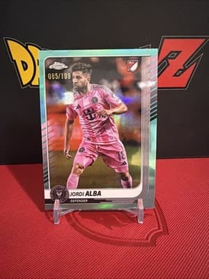 2025 Topps Chrome MLS Jordi Alba Aqua Refractor /199 Inter Miami FC - Image 1
