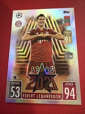 2021-22 Topps Match Attax UCL Extra Stars of 2021 Robert Lewandowski #STA10 - Image 1