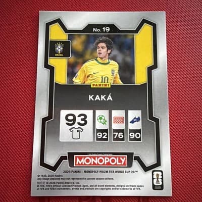Kaka 2026 Panini Prizm Monopoly FIFA World Cup #19 Base Brazil - Thumbnail 2