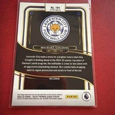 2024-25 Panini Select Premier League #194 Michael Golding Wave Mojo Prizm Rookie - Thumbnail 2
