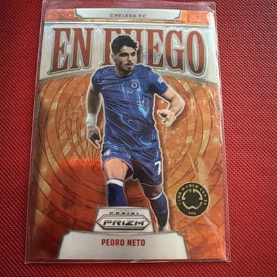 Panini Prizm Premier League 2024-25 Pedro Neto Chelsea #9 En Fuego - Image 1