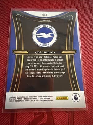2024-25 Select Premier League Joao Pedro #8 Unstoppable Silver Brighton - Thumbnail 2