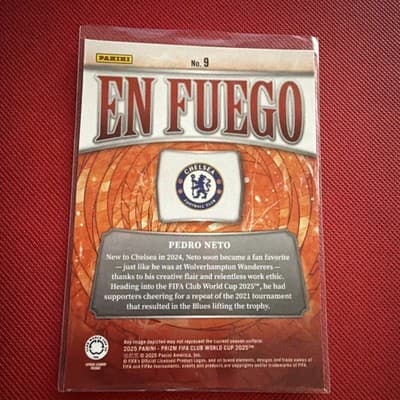 Panini Prizm Premier League 2024-25 Pedro Neto Chelsea #9 En Fuego - Thumbnail 2
