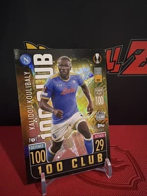 2021-22 Topps Match Attax UCL Extra Kalidou Koulibaly 100 Club #CLU2 SSC Napoli - Thumbnail 2