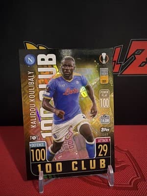2021-22 Topps Match Attax UCL Extra Kalidou Koulibaly 100 Club #CLU2 SSC Napoli - Image 1