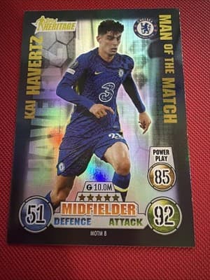 2021-22 Match Attax Extra Heritage Man Of The Match Kai Havertz MOTM 8 Chelsea - Image 1