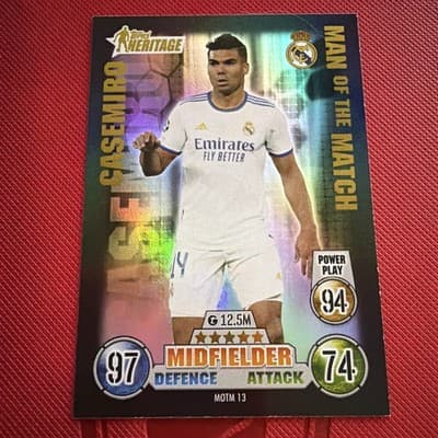 2021-22 Topps Match Attax Heritage Man of the Match Casemiro #MOTM13 - Image 1