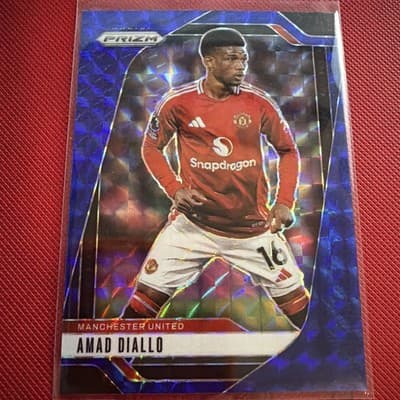 2024-25 Prizm Premier League #130 Amad Diallo Blue Prizm /299 Manchester United - Image 1