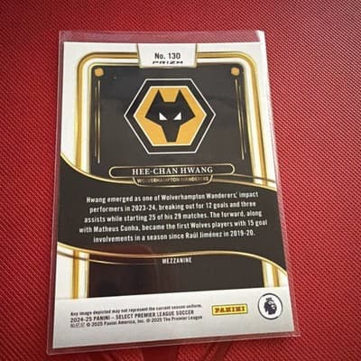 2024-25 Panini Select Premier League Mezzanine Hwang Hee-chan #130 ICE Prizm - Thumbnail 2