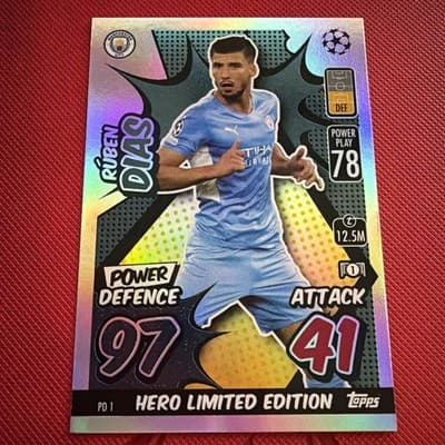 2021-22 Topps Match Attax Hero Limited Edition Ruben Dias Card# PD 1 - Image 1