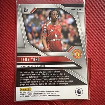 2024-25 Prizm Premier League Orange Mosaic Prizm Leny Yoro #133 - Thumbnail 2
