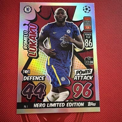 Romelu Lukaku 2021-22 Topps Match Attax UCL Hero Limited Edition PA-1 Chelsea - Image 1
