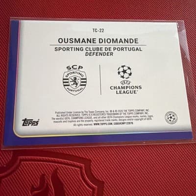 Topps Trophy Chasers Ousmane Diomande Sporting CP UEFA Champions League TC-22 - Thumbnail 2