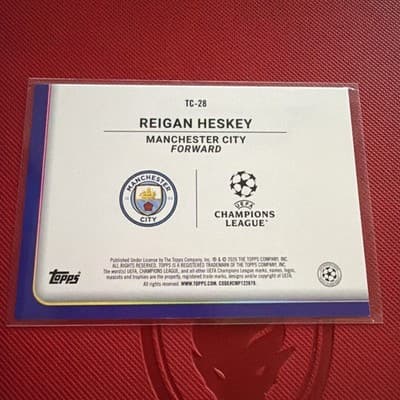 2025-26 Topps UEFA Club Competitions #TC-28 Reigan Heskey - City Trophy Chasers - Thumbnail 2