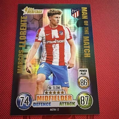 2021-22 Match Attax Extra Heritage Man Of The Match Marcos Llorente MOTM 12 - Image 1