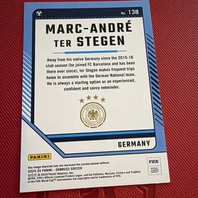 Marc-Andre ter Stegen 2024-25 Panini Donruss FIFA Soccer #138 Base - Thumbnail 2