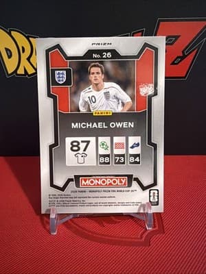 Michael Owen 2026 Panini Prizm Monopoly FIFA World Cup #26 Red Wave England - Thumbnail 2