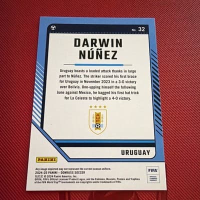 2024-25 Donruss Soccer #32 Darwin Nunez, Uruguay - Thumbnail 2