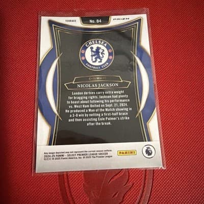 2024-25 Panini Select Premier League - Terrace Nicolas Jackson #84 Ice Prizm - Thumbnail 2