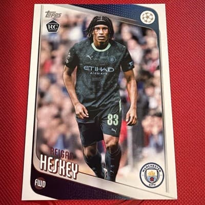 Topps 2025/26 UCC Flagship Reigan Heskey #142 Manchester City RC - Image 1