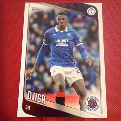 2025-26 Topps UEFA Club Competitions Soccer - #140 Rangers F.C. - NASSER DJIGA - Image 1