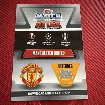 2021-22 Topps Match Attax Power Defence Hero Squad Shaw / Varane / Maguire #PDS1 - Thumbnail 2