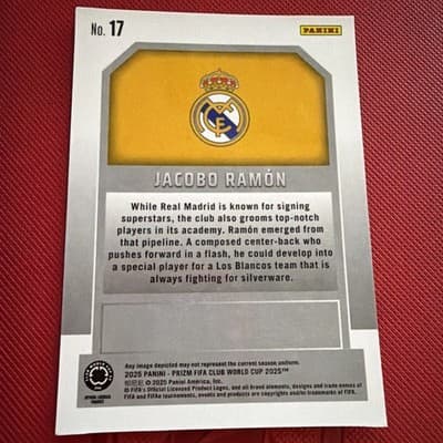 2025 FIFA Club World Cup New Era Jacobo Ramon Rookie Card Real Madrid #17 RC - Thumbnail 2