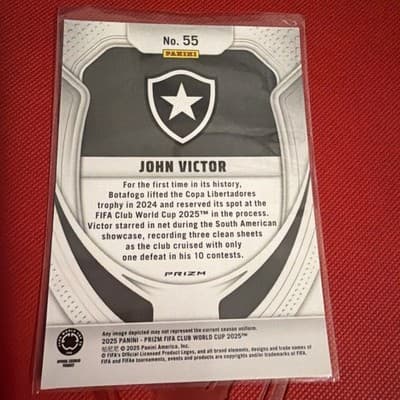 2025 Panini Prizm FIFA Club World Cup #55 John Victor Glitter Prizm RC Rookie - Thumbnail 2