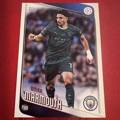 2025-26 Topps UEFA Club Competitions Soccer #80 Omar Marmoush - Manchester City - Image 1