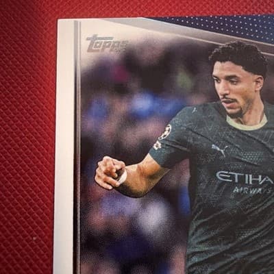 2025-26 Topps UEFA Club Competitions Soccer #80 Omar Marmoush - Manchester City - Thumbnail 4
